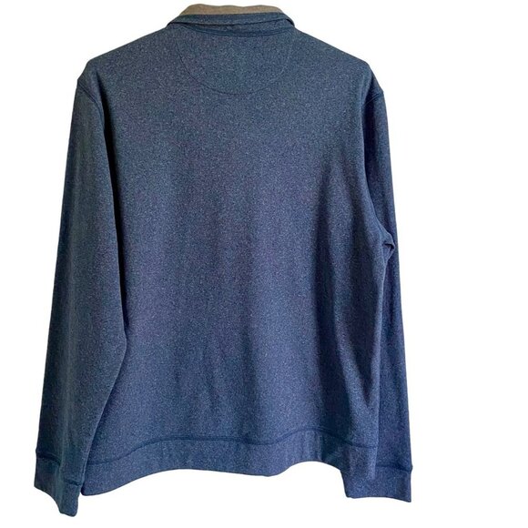IZOD Quarter Zip Blue Lightweight Fleece Top Men's Medium NEW - Picture 5 of 8